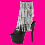 Static| Fringe Open Toe Platform Boots